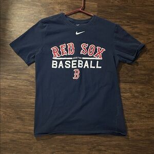 Nike Navy Blue Red Sox Baseball Tee